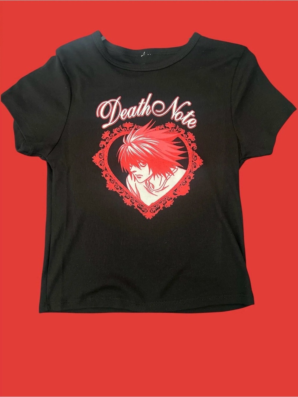172 NWOT DEATHNOTE ANIME CROP TOP TSHIRT- WMNS SMALL TEE #1